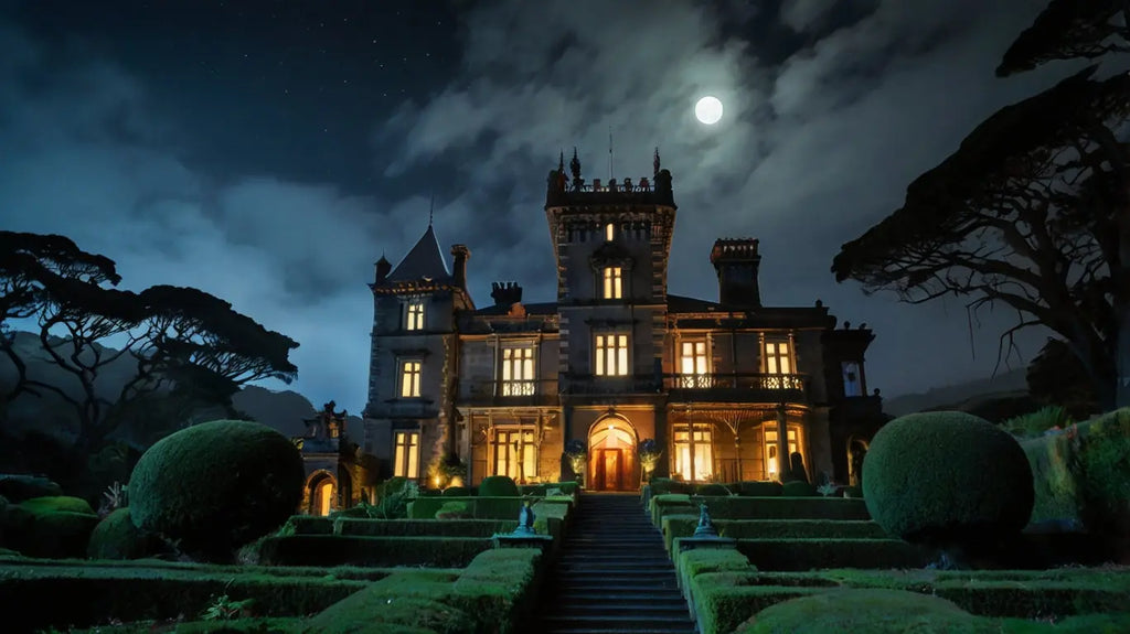 Mystic Haunted Manor: Spooky Night Art My Store