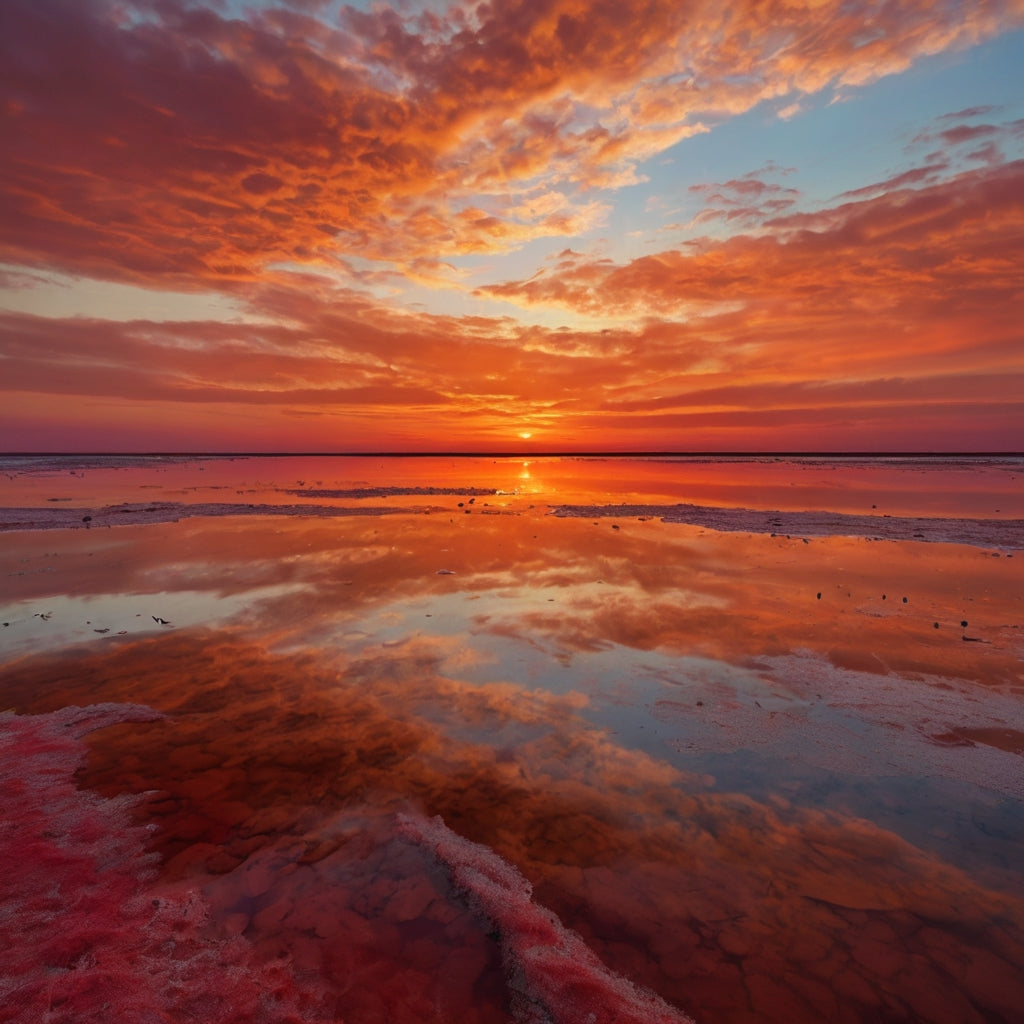 Red Salt Flats at Sunset My Store