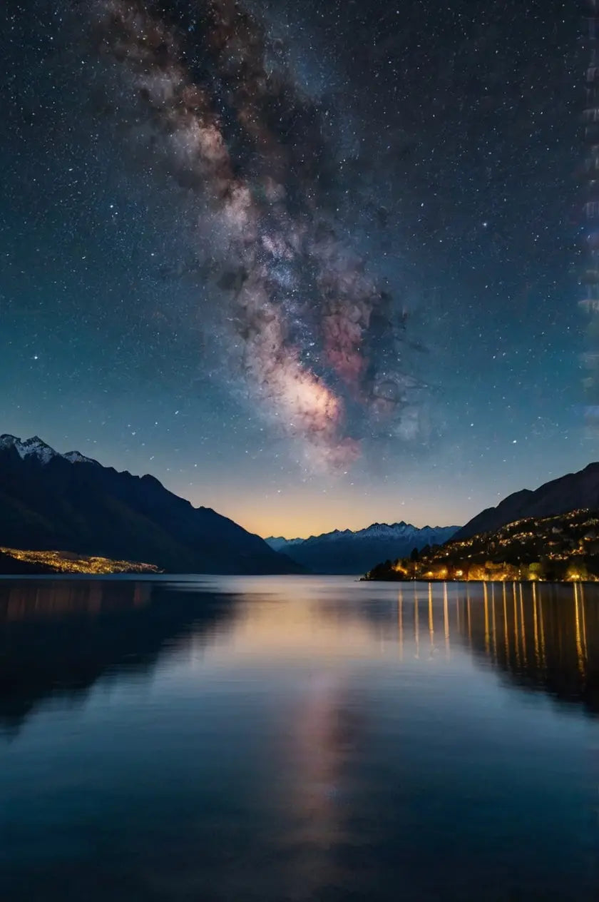 Milky Way Lake Serenity: Stunning Nightscape Print My Store
