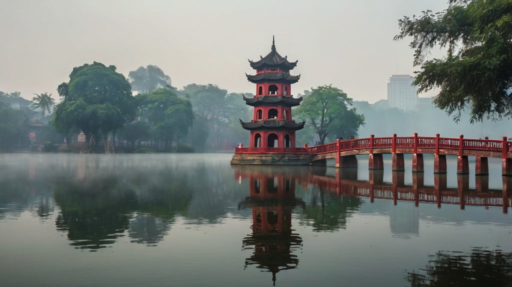 Hoan Kiem Lake – The Red Phoenix Rising from Morning Mist