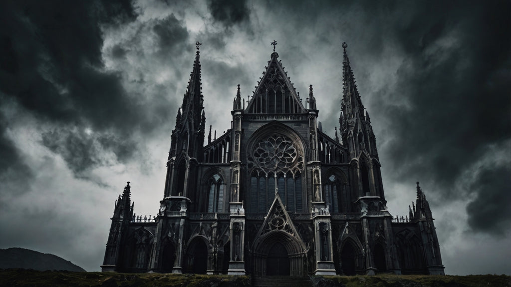 Sanctuary of Shadows – Dramatic Gothic Cathedral Print