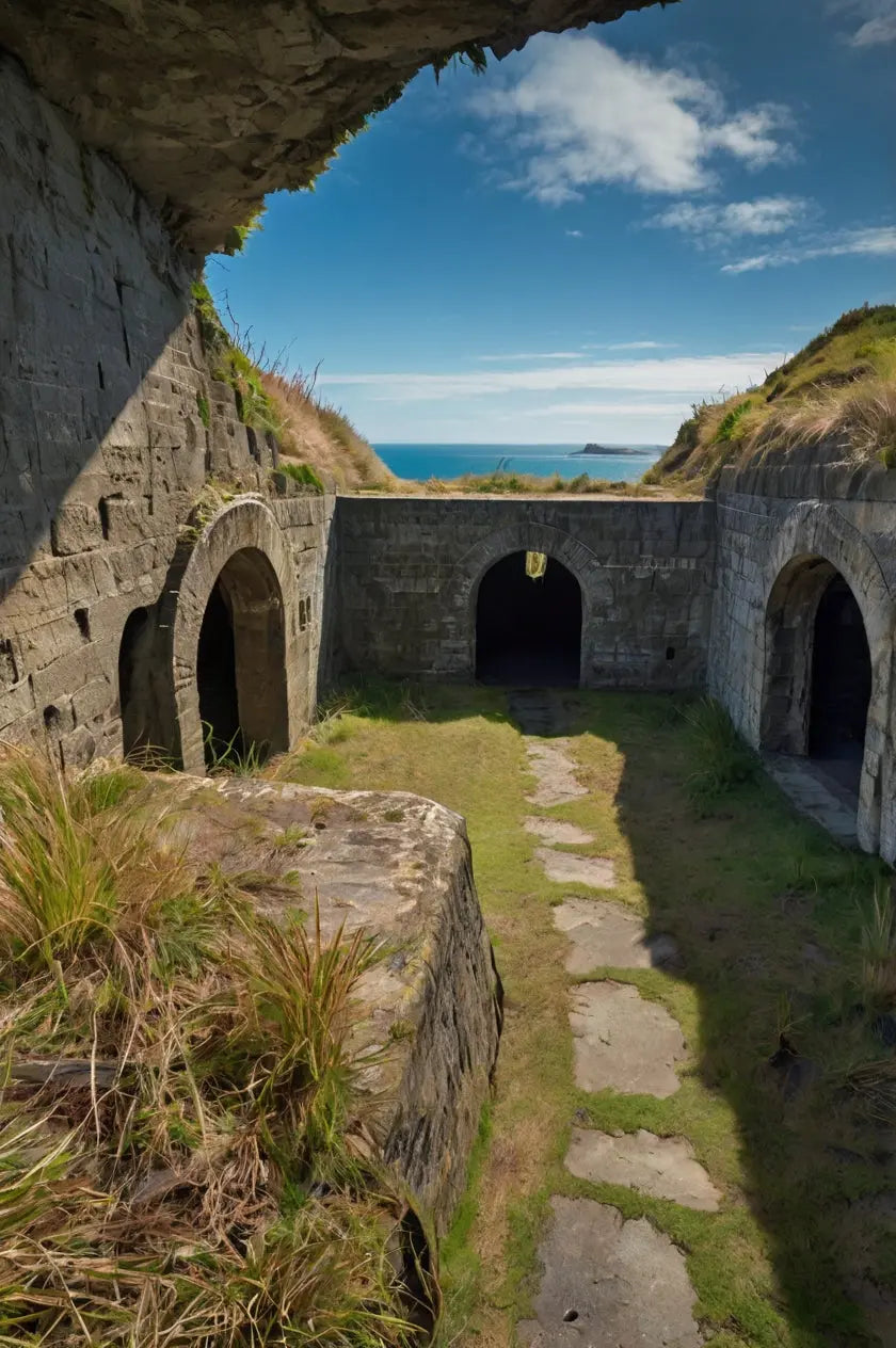 Historic Coastal Fort: Scenic Ocean Wall Art My Store