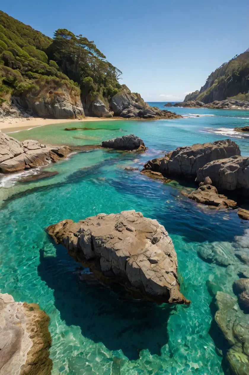 Crystal Cove Paradise: Vibrant Coastal Wall Art My Store