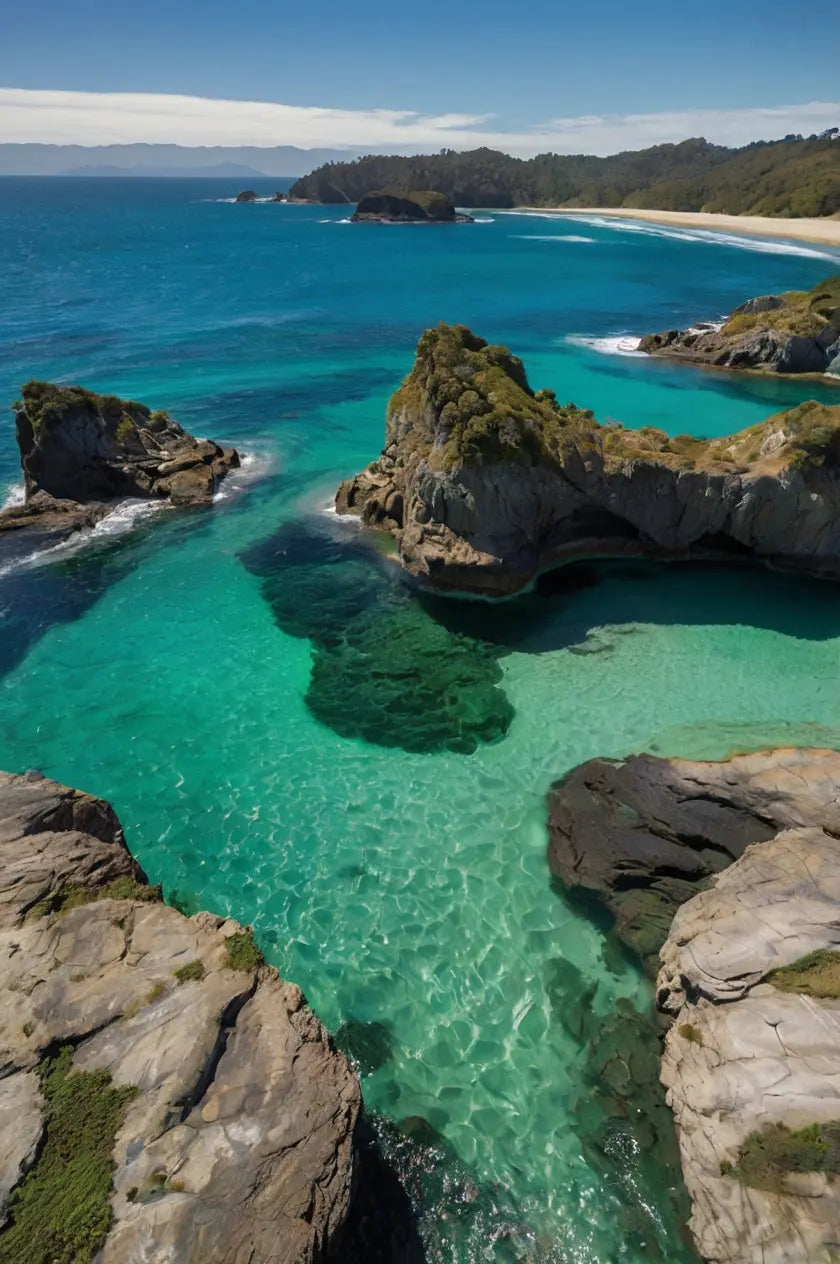 Crystal Cove Paradise: Vibrant Coastal Wall Art My Store