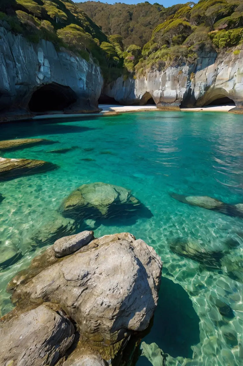 Crystal Cove Paradise: Vibrant Coastal Wall Art My Store