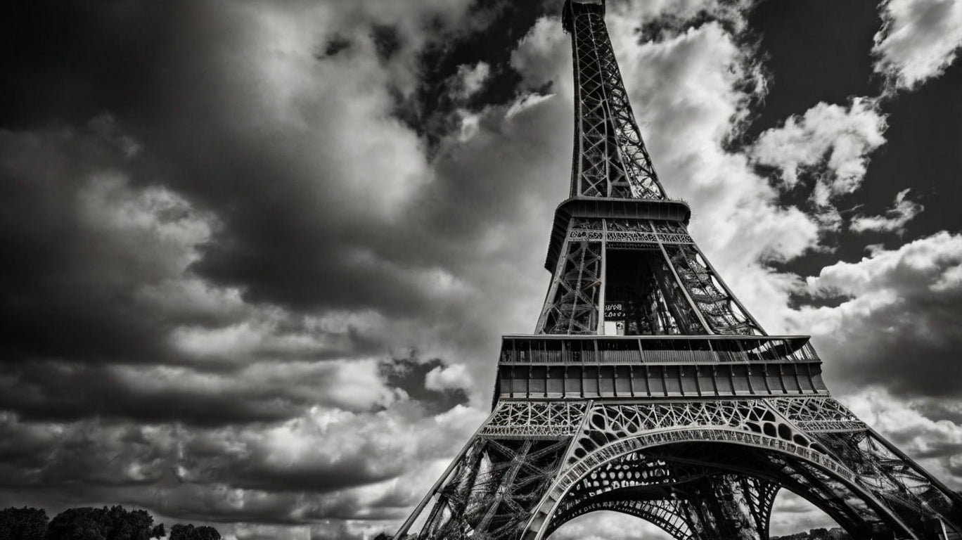 Paris from Below – Moody Eiffel Tower Wall Art