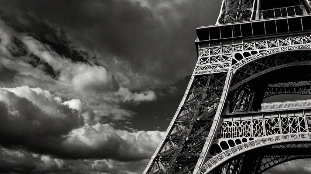Paris from Below – Moody Eiffel Tower Wall Art