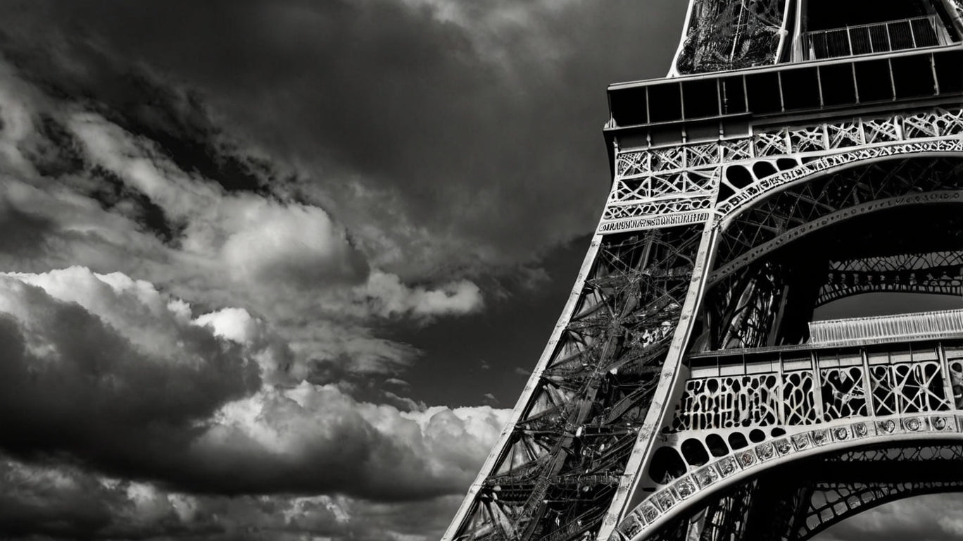 Paris from Below – Moody Eiffel Tower Wall Art