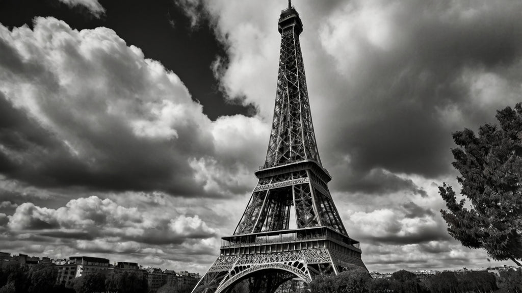 Paris from Below – Moody Eiffel Tower Wall Art