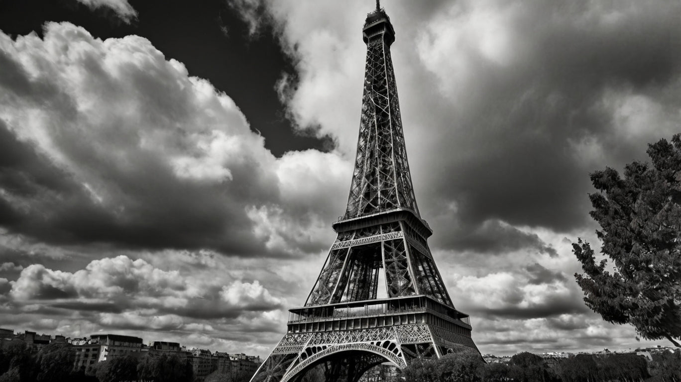 Paris from Below – Moody Eiffel Tower Wall Art