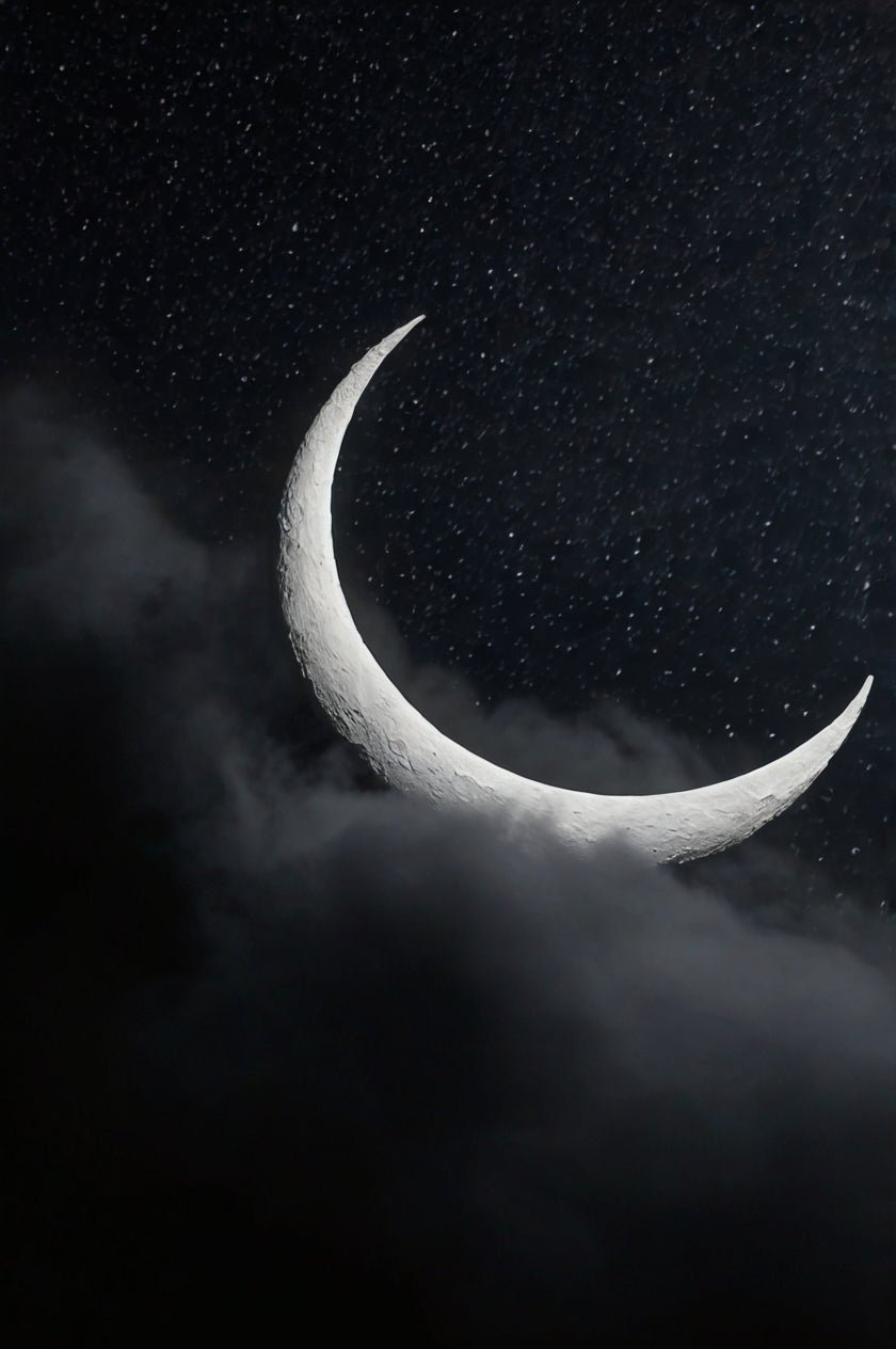 Dreaming Moon – Fine Art Crescent Moon Photography Print