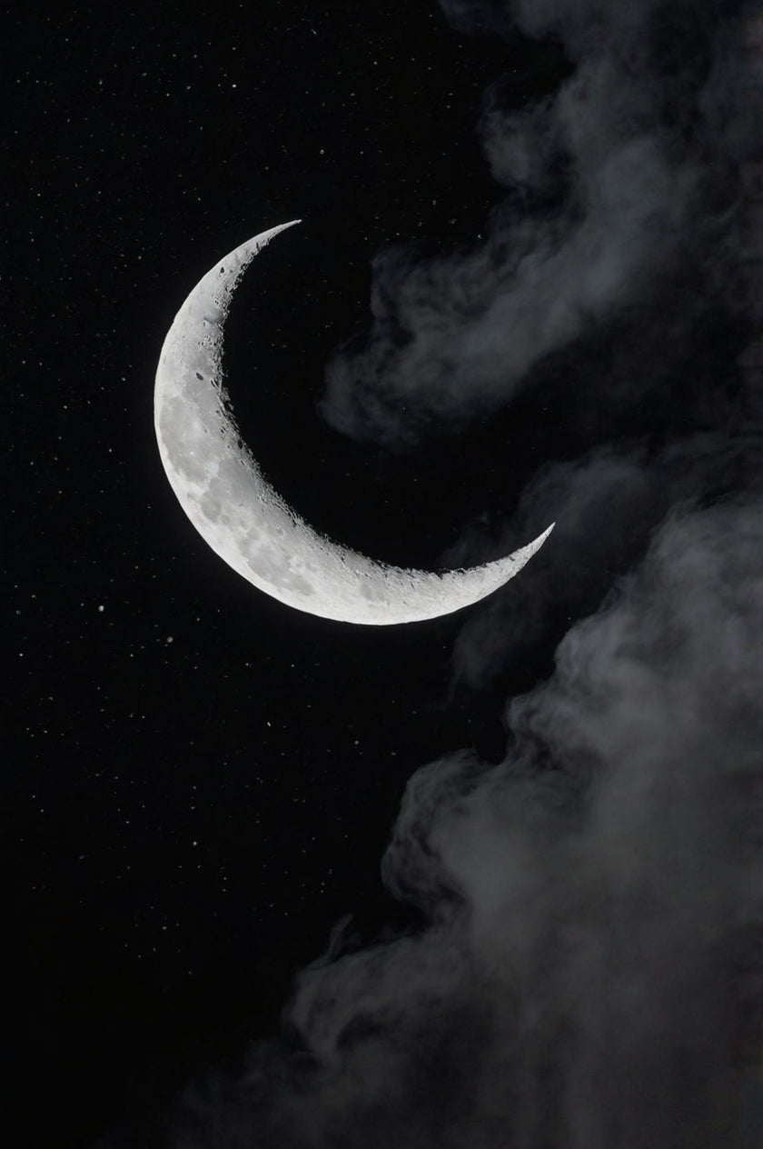 Dreaming Moon – Fine Art Crescent Moon Photography Print