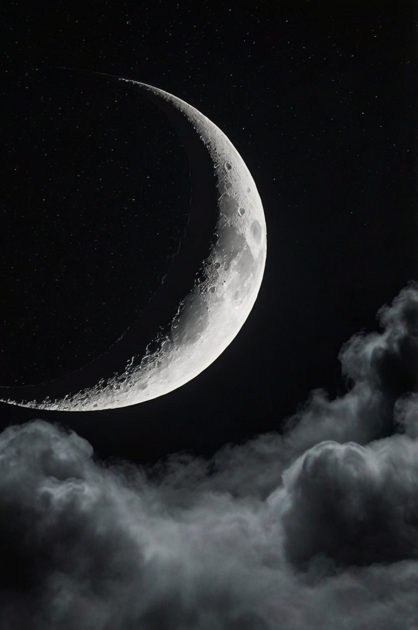 Dreaming Moon – Fine Art Crescent Moon Photography Print