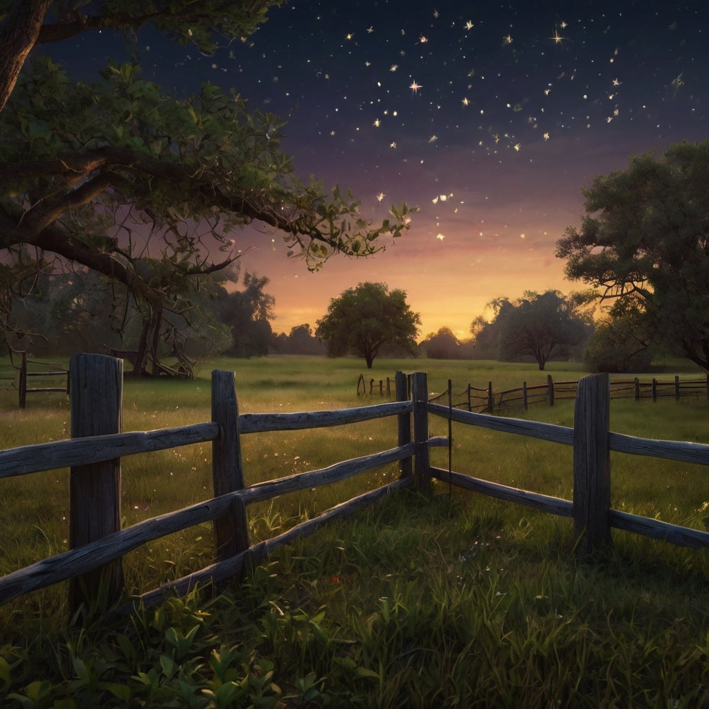 Misty Farm Landscape with Windmill and Cows My Store