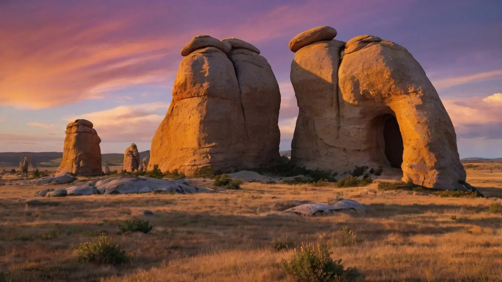 Sunset Rock Formation: Majestic Desert Landscape Art My Store