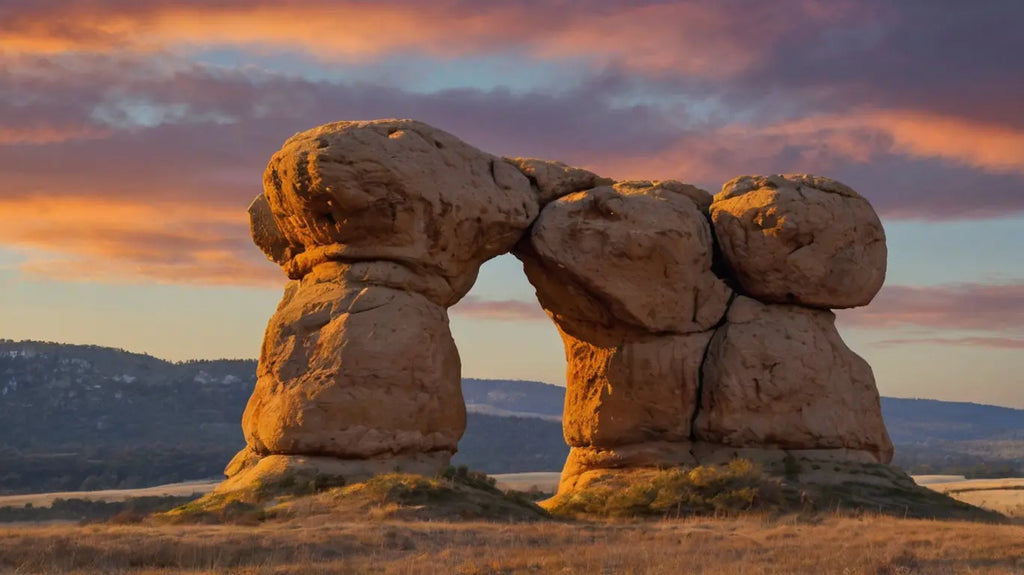 Sunset Rock Formation: Majestic Desert Landscape Art My Store