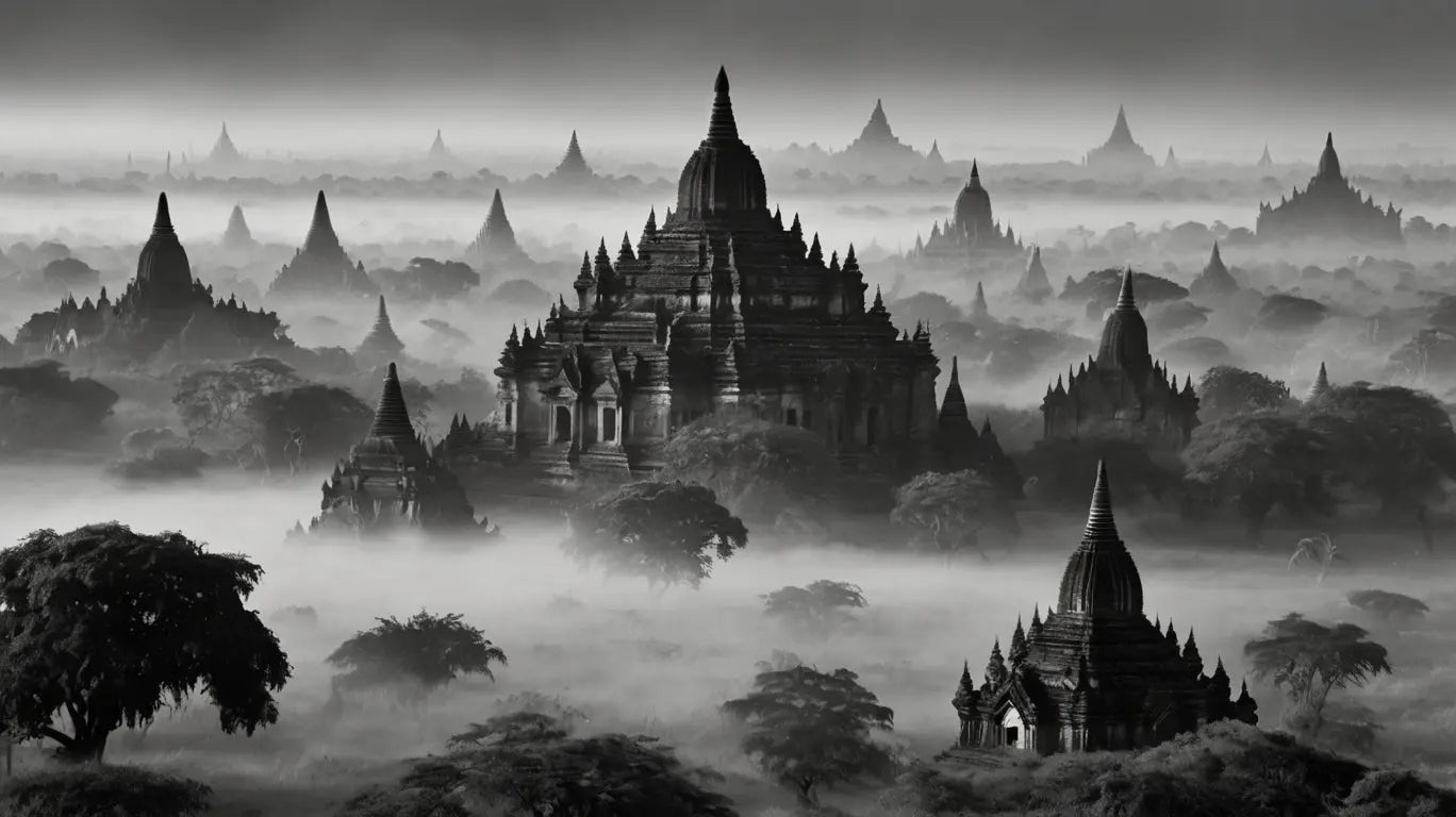 Mystic Pagoda Mist Print My Store