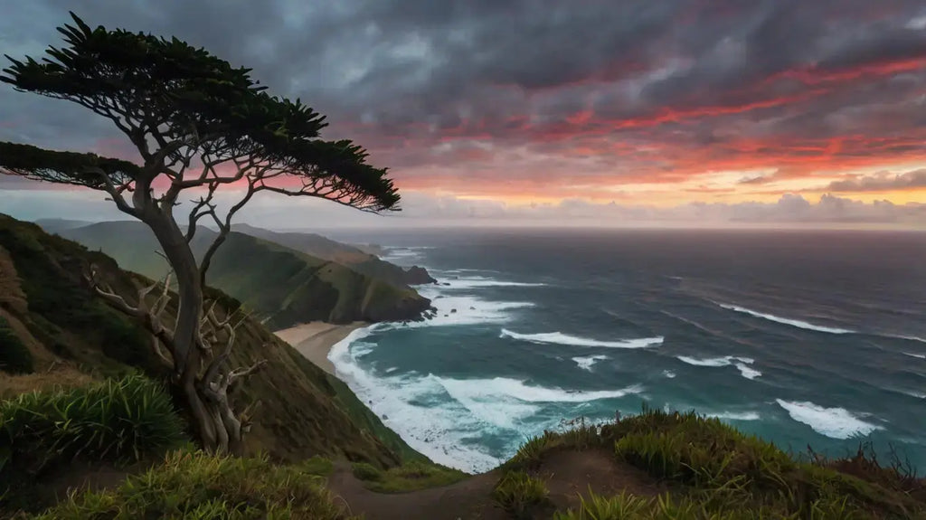 Sunset Cliff Ocean Wall Decor My Store