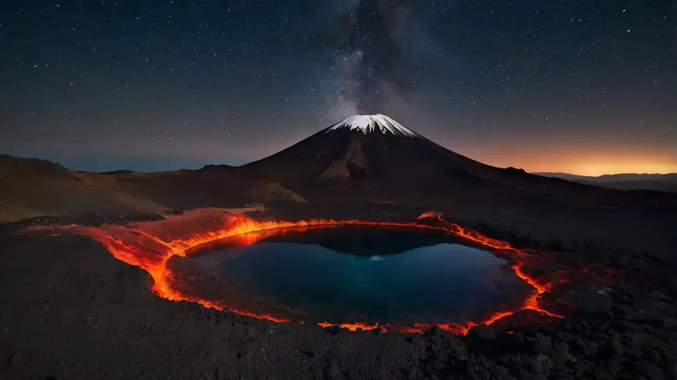 Volcanic Landscape with Lava Lake My Store