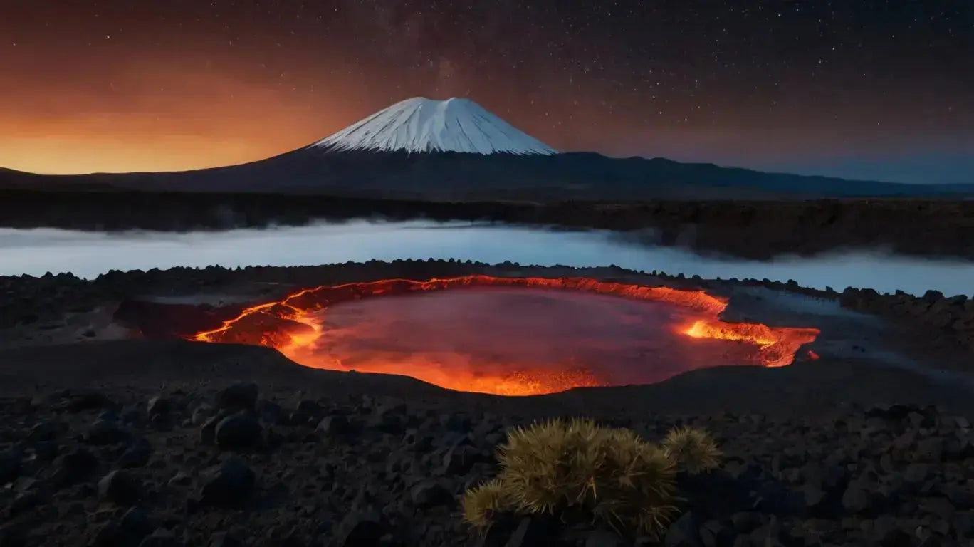 Volcanic Landscape with Lava Lake My Store