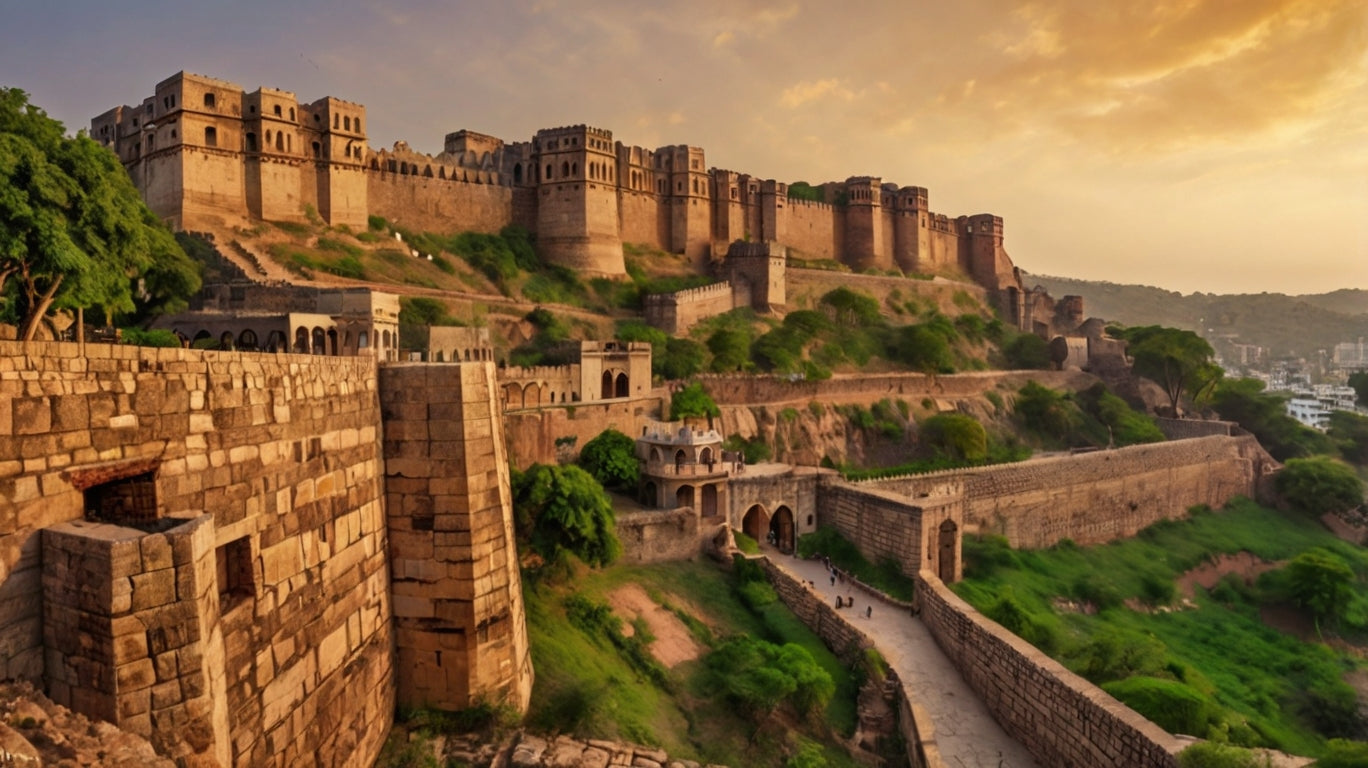 Golden Hour Golconda Fort Panorama