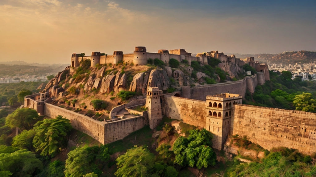 Golden Hour Golconda Fort Panorama