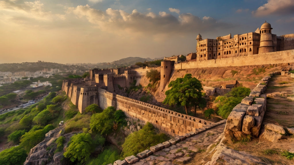 Golden Hour Golconda Fort Panorama