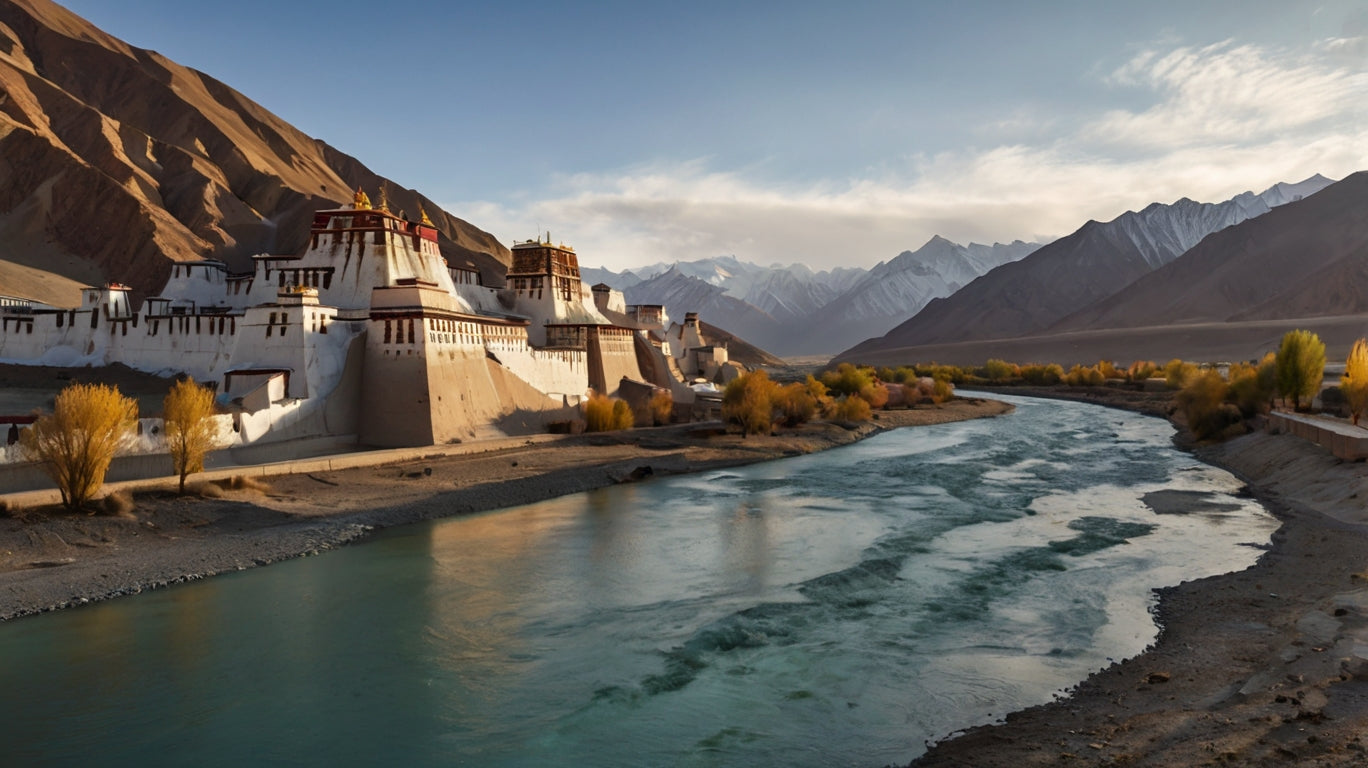 Himalayan Serenity Over the Indus River