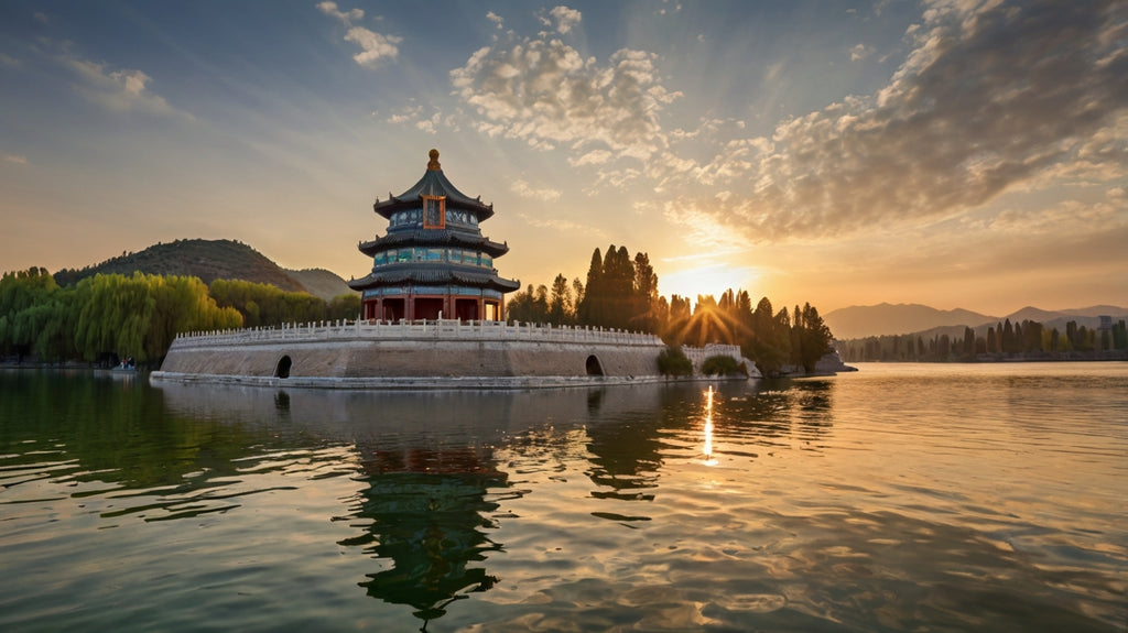 he Beijing Summer Palace pavilion on Kunming Lake