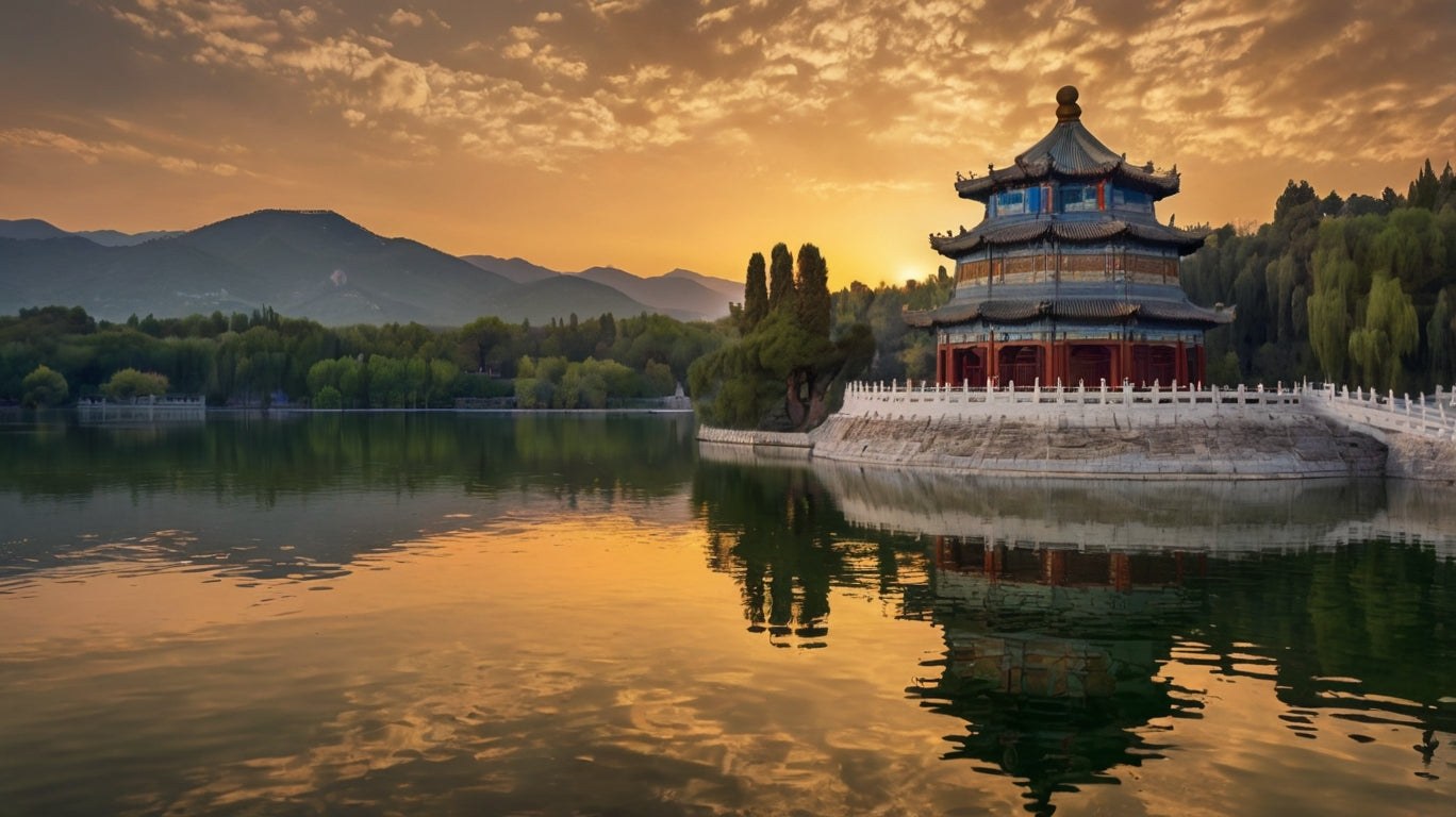 he Beijing Summer Palace pavilion on Kunming Lake