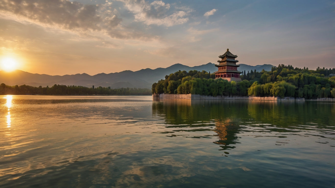 he Beijing Summer Palace pavilion on Kunming Lake