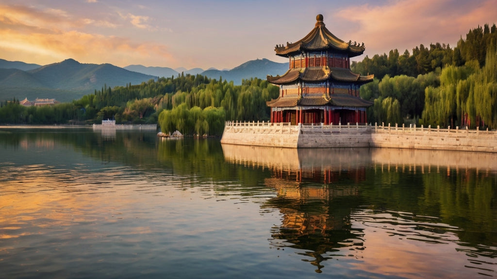 he Beijing Summer Palace pavilion on Kunming Lake