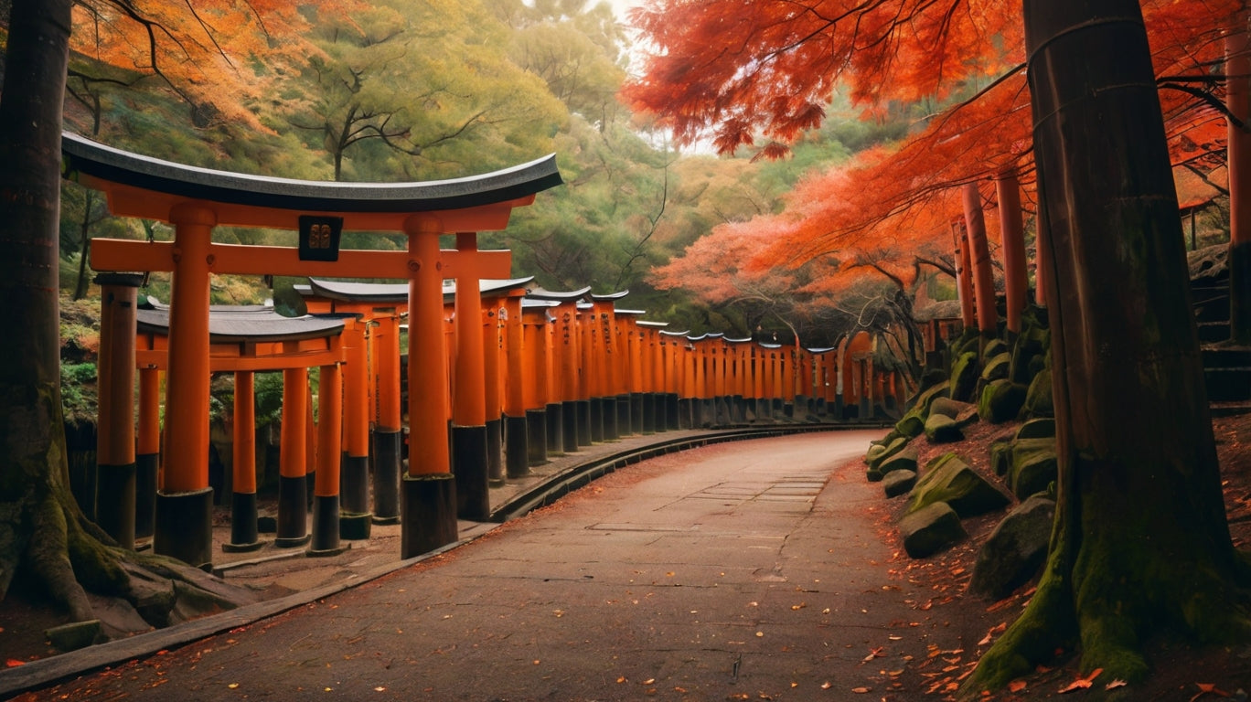 Serene Autumn Fushimi Inari Path
