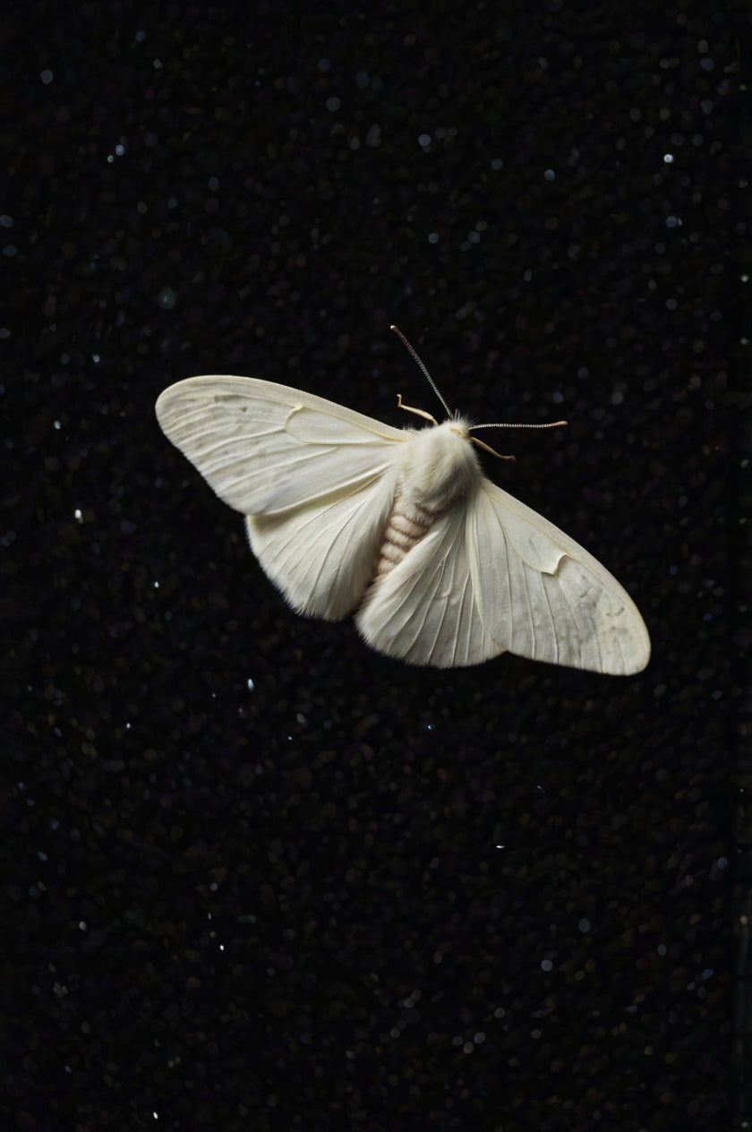 White Moth in Infinite Night