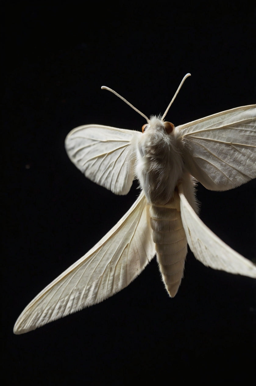 White Moth in Infinite Night