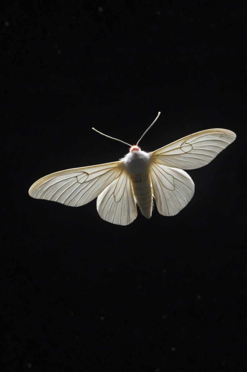 White Moth in Infinite Night