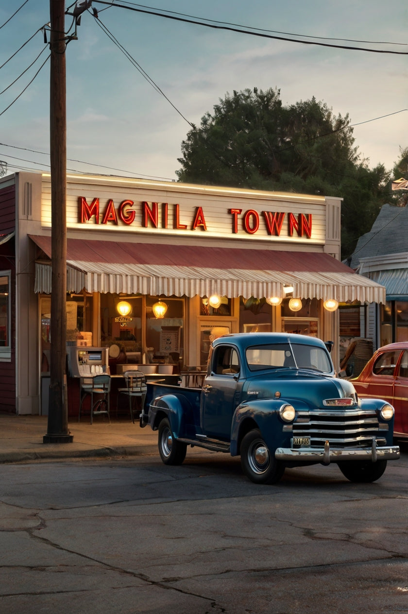 Vintage Mangola Red Pickup Truck