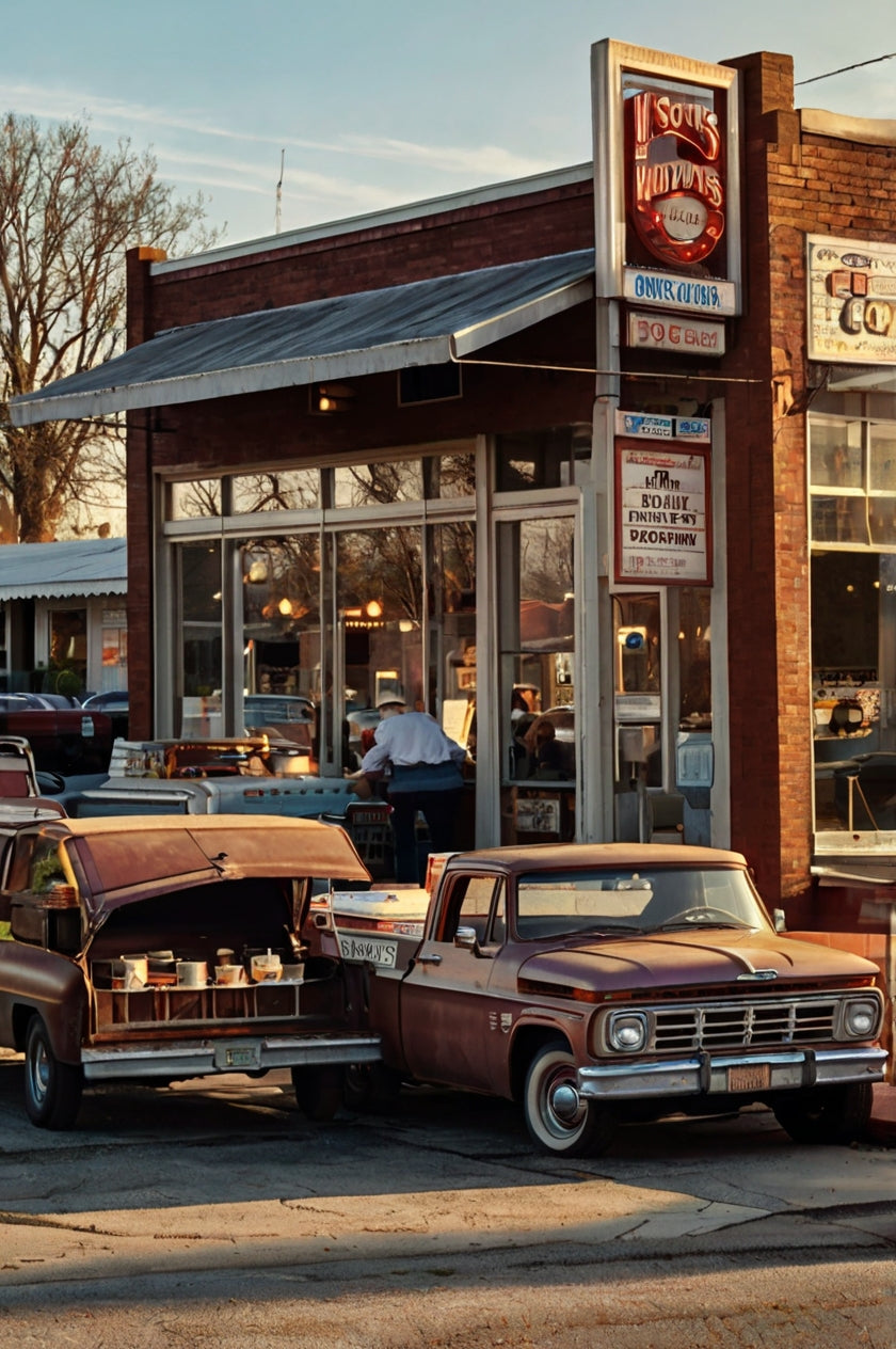 Vintage Mangola Red Pickup Truck