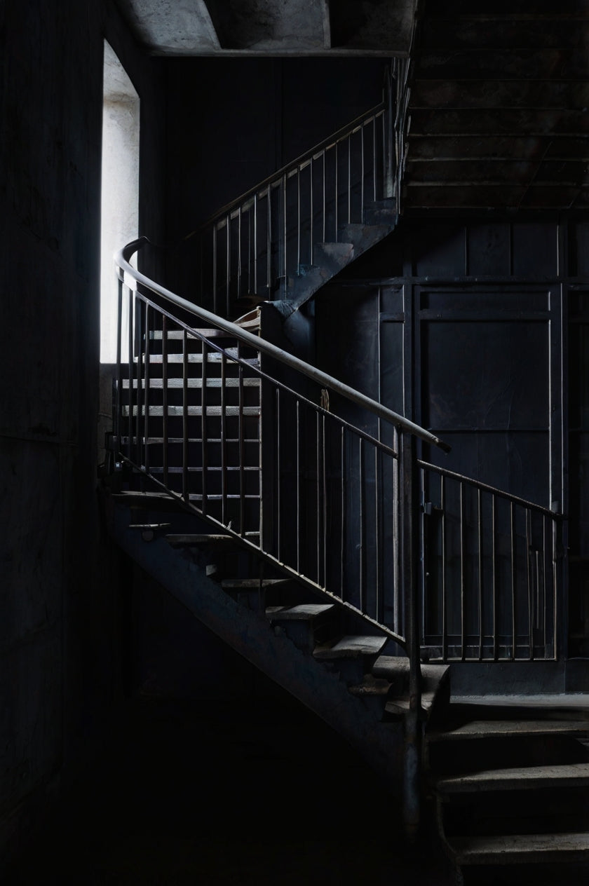 Abandoned Industrial Staircase