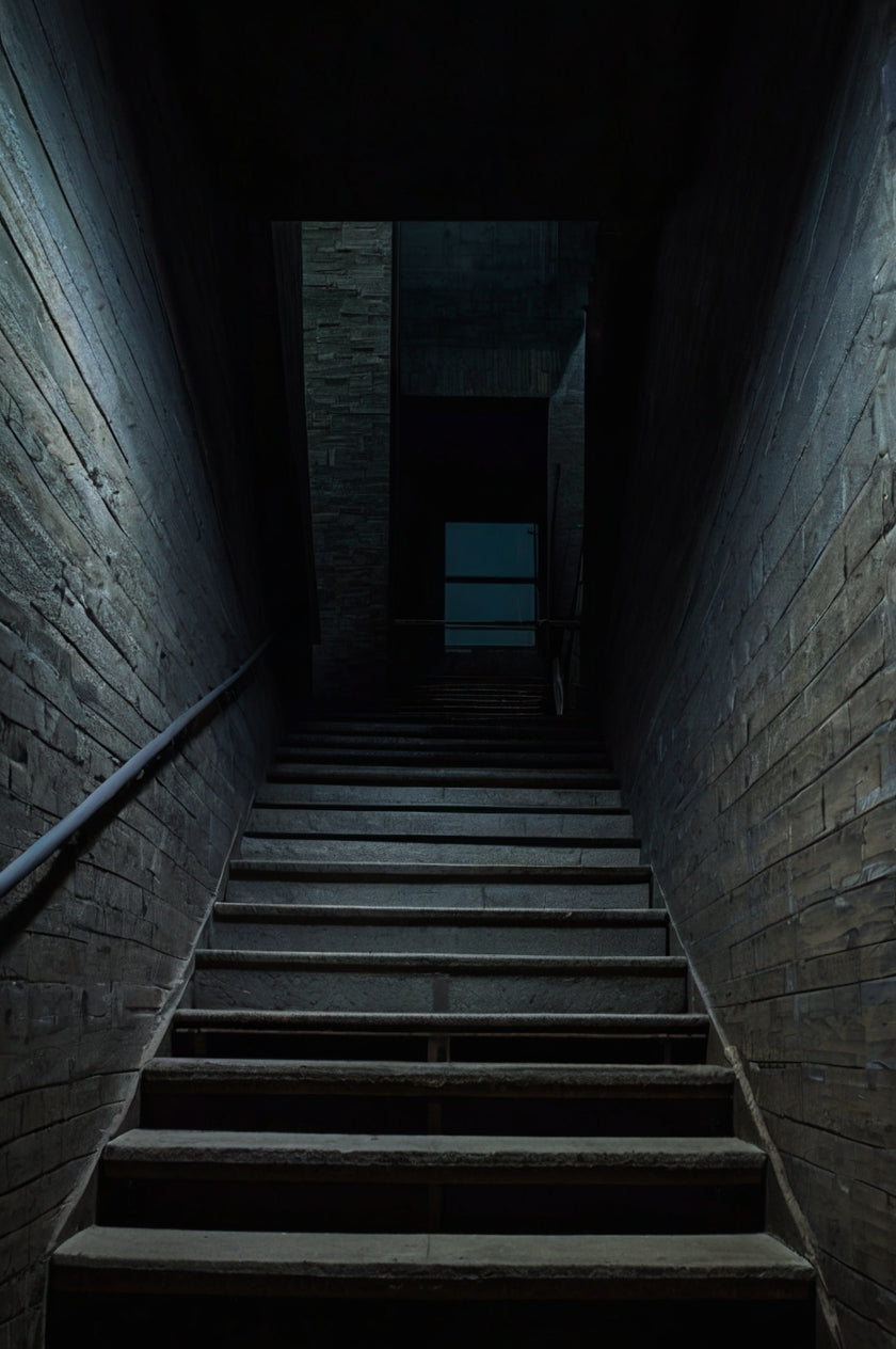 Abandoned Industrial Staircase