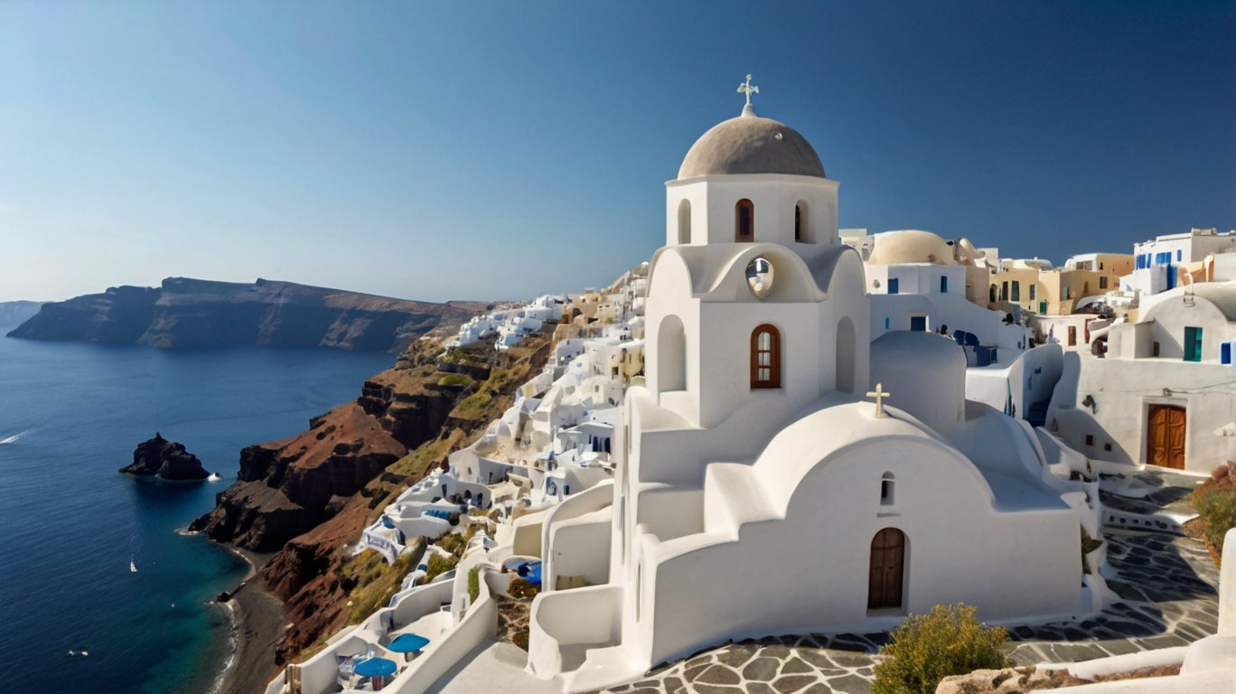 Santorini Noir Cliff Village