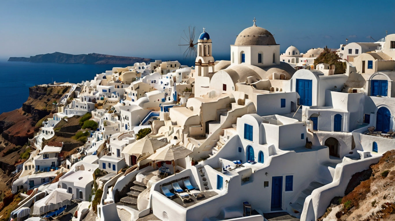 Santorini Noir Cliff Village