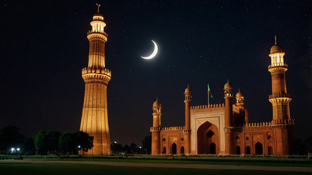 India – Qutub Minar, Delhi at Night