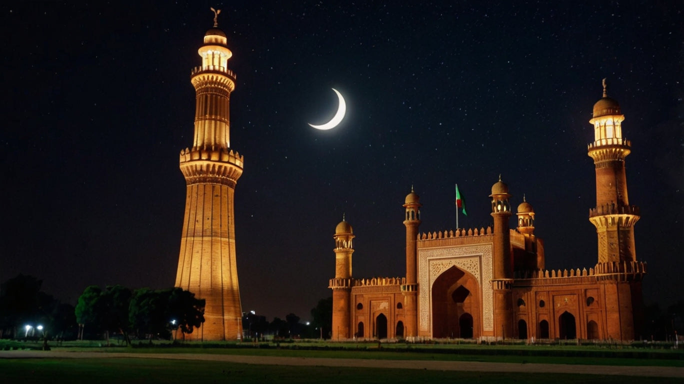 India – Qutub Minar, Delhi at Night