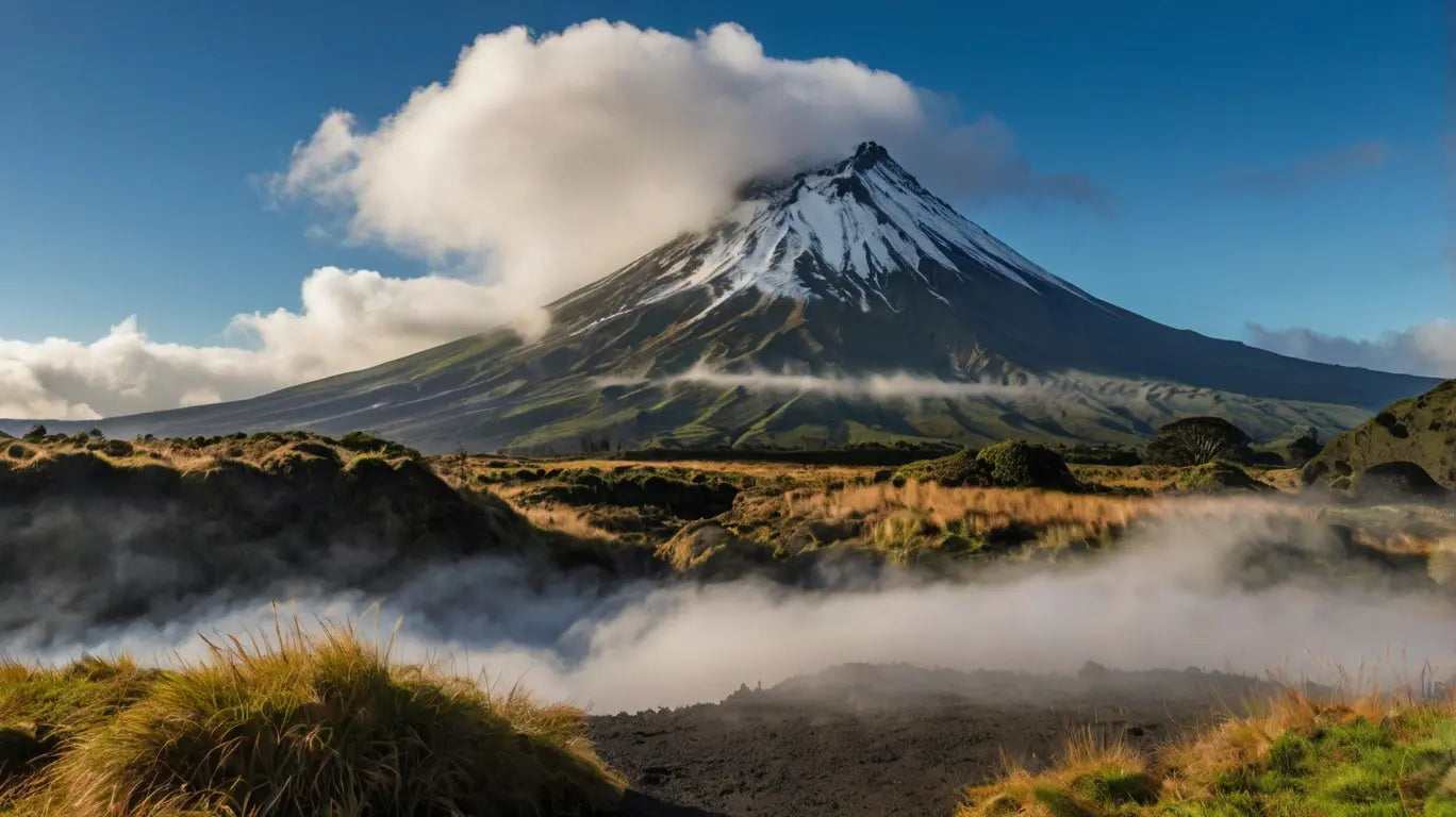 Volcano Trail with Red Cloak - Adventure Landscape Photo My Store