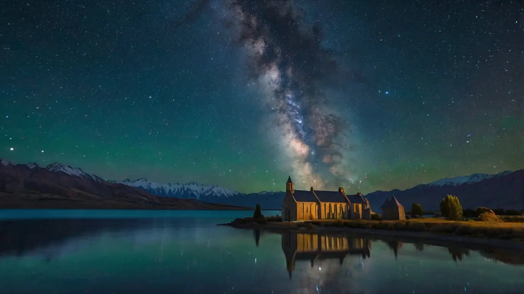 Milky Way Church Wall Art - Night Sky Landscape Print My Store