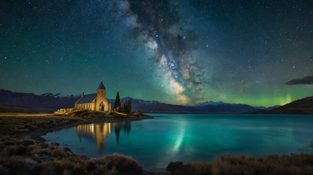 Milky Way Church Wall Art - Night Sky Landscape Print My Store