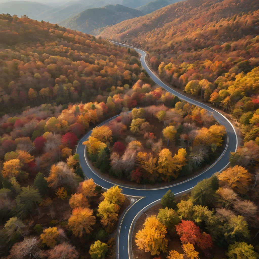 Scenic Autumn Mountain Road