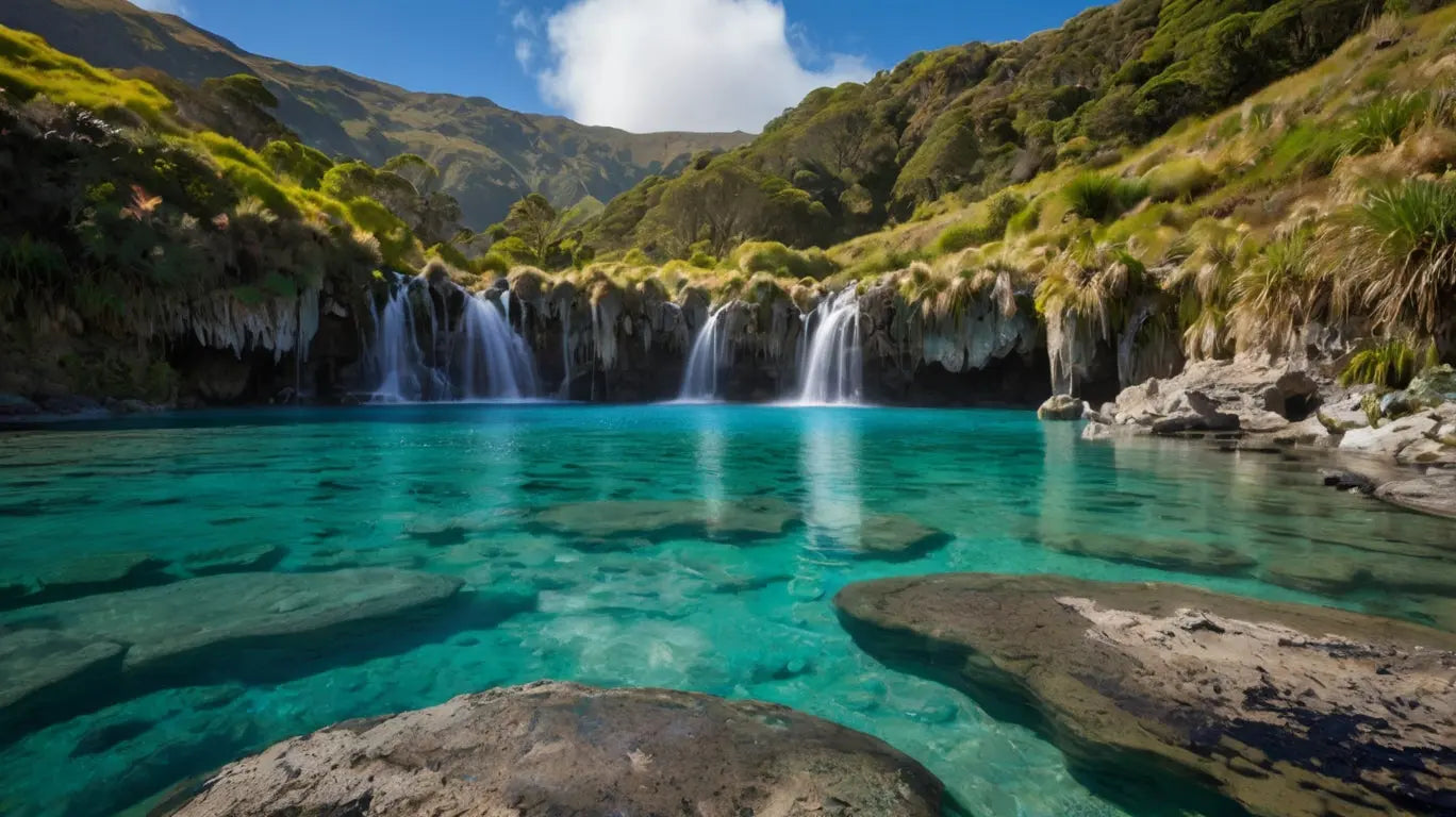 Multiple Waterfalls with Clear Pool My Store