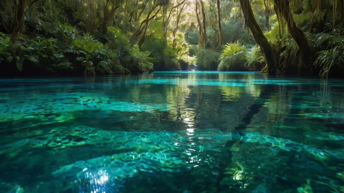 Crystal Clear Tropical River Print - Nature Art My Store